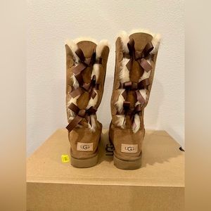 UGG Bailey Bow II Suede Tall Water-Resistant Boots